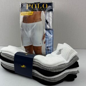 Polo by Ralph Lauren Men's Boxers - White, Gray, Black 4x and 6 prs socks